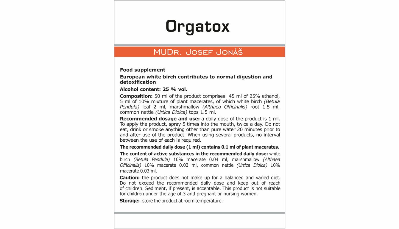 Orgatox Etiketa EN